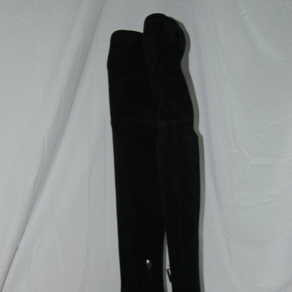 39/US9❤️ PRADA Stretch Suede Leather Over Knee High Heels Tall Boots ITALY OTK - Picture 4 of 15